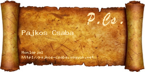 Pajkos Csaba névjegykártya